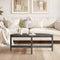 vidaXL - Salontafel - 118x63x45 - cm - massief - grenenhout - grijs