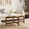 vidaXL - Salontafel - 118x63x45 - cm - massief - grenenhout - honingbruin