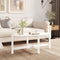 vidaXL - Salontafel - 118x63x45 - cm - massief - grenenhout - wit