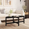 vidaXL - Salontafel - 118x63x45 - cm - massief - grenenhout - zwart