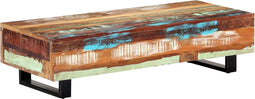 vidaXL - Salontafel - 120x50x30 - cm - massief - gerecycled - hout - en - staal
