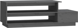 vidaXL - Salontafel - 120x50x40,5 - cm - massief - grenenhout - grijs