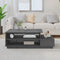 vidaXL - Salontafel - 120x50x40,5 - cm - massief - grenenhout - grijs