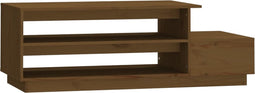vidaXL - Salontafel - 120x50x40,5 - cm - massief - grenenhout - honingbruin