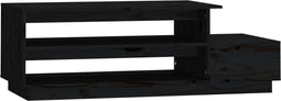 vidaXL - Salontafel - 120x50x40,5 - cm - massief - grenenhout - zwart