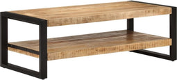 vidaXL - Salontafel - 120x55x40 - cm - massief - mangohout