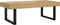 vidaXL - Salontafel - 120x60x40 - cm - MDF - en - ijzer - lichtbruin - en - zwart