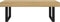 vidaXL - Salontafel - 120x60x40 - cm - MDF - en - ijzer - lichtbruin - en - zwart