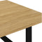 vidaXL - Salontafel - 120x60x40 - cm - MDF - en - ijzer - lichtbruin - en - zwart
