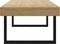 vidaXL - Salontafel - 120x60x40 - cm - MDF - en - ijzer - lichtbruin - en - zwart