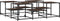 vidaXL - Salontafel - 121x121x40 - cm - bewerkt - hout - bruin - eikenkleur