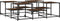 vidaXL - Salontafel - 121x121x40 - cm - bewerkt - hout - gerookt - eikenkleurig