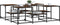 vidaXL - Salontafel - 121x121x40 - cm - bewerkt - hout - gerookt - eikenkleurig