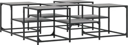 vidaXL - Salontafel - 121x121x40 - cm - bewerkt - hout - grijs - sonoma - eikenkleurig
