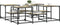 vidaXL - Salontafel - 121x121x40 - cm - bewerkt - hout - sonoma - eikenkleurig
