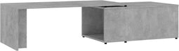 vidaXL - Salontafel - 150x50x35 - cm - bewerkt - hout - betongrijs