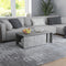 vidaXL - Salontafel - 150x50x35 - cm - bewerkt - hout - betongrijs