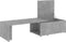 vidaXL - Salontafel - 150x50x35 - cm - bewerkt - hout - betongrijs