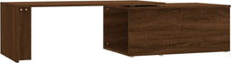 vidaXL - Salontafel - 150x50x35 - cm - bewerkt - hout - bruin - eikenkleur