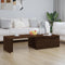 vidaXL - Salontafel - 150x50x35 - cm - bewerkt - hout - bruin - eikenkleur