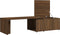 vidaXL - Salontafel - 150x50x35 - cm - bewerkt - hout - bruin - eikenkleur