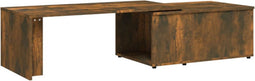 vidaXL - Salontafel - 150x50x35 - cm - bewerkt - hout - gerookt - eikenkleurig