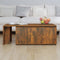 vidaXL - Salontafel - 150x50x35 - cm - bewerkt - hout - gerookt - eikenkleurig