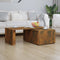 vidaXL - Salontafel - 150x50x35 - cm - bewerkt - hout - gerookt - eikenkleurig