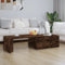 vidaXL - Salontafel - 150x50x35 - cm - bewerkt - hout - gerookt - eikenkleurig