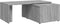 vidaXL - Salontafel - 150x50x35 - cm - bewerkt - hout - grijs