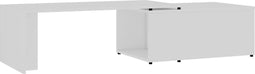 vidaXL - Salontafel - 150x50x35 - cm - bewerkt - hout - wit