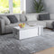 vidaXL - Salontafel - 150x50x35 - cm - bewerkt - hout - wit