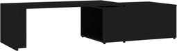 vidaXL - Salontafel - 150x50x35 - cm - bewerkt - hout - zwart