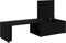 vidaXL - Salontafel - 150x50x35 - cm - bewerkt - hout - zwart