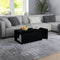 vidaXL - Salontafel - 150x50x35 - cm - bewerkt - hout - zwart