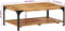 vidaXL - Salontafel - 2-laags - 100x55x38 - cm - massief - mangohout - en - staal