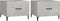vidaXL - Salontafel - 2 - st - met - metalen - poten - 50x50x40 - cm - betongrijs