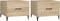 vidaXL - Salontafel - 2 - st - met - metalen - poten - 50x50x40 - cm - sonoma - eikenkleur