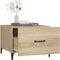 vidaXL - Salontafel - 2 - st - met - metalen - poten - 50x50x40 - cm - sonoma - eikenkleur