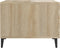 vidaXL - Salontafel - 2 - st - met - metalen - poten - 50x50x40 - cm - sonoma - eikenkleur
