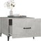 vidaXL - Salontafel - 2 - st - met - metalen - poten - 50x50x40 - cm - betongrijs