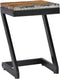 vidaXL - Salontafel - 30x30x50 - cm - massief - teakhout - en - polyresin