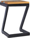vidaXL - Salontafel - 30x30x50 - cm - massief - teakhout - en - polyresin