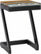 vidaXL - Salontafel - 30x30x50 - cm - massief - teakhout - en - polyresin
