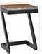 vidaXL - Salontafel - 30x30x50 - cm - massief - teakhout - en - polyresin
