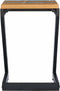 vidaXL - Salontafel - 30x30x50 - cm - massief - teakhout - en - polyresin