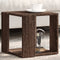 vidaXL - Salontafel - 32x32x30 - cm - bewerkt - hout - bruin - eikenkleurig