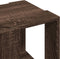 vidaXL - Salontafel - 32x32x30 - cm - bewerkt - hout - bruin - eikenkleurig