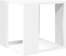 vidaXL - Salontafel - 32x32x30 - cm - bewerkt - hout - wit