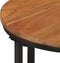 vidaXL - Salontafel - 35x35x30 - cm - massief - acaciahout - en - ijzer